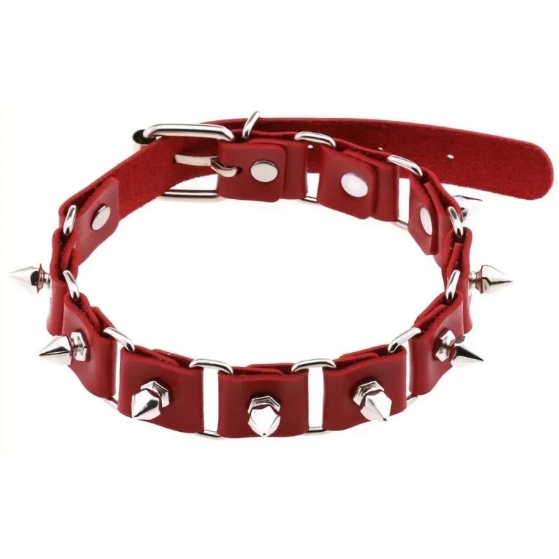 Joy Jewels Ras de cou Punk Piks Rouge